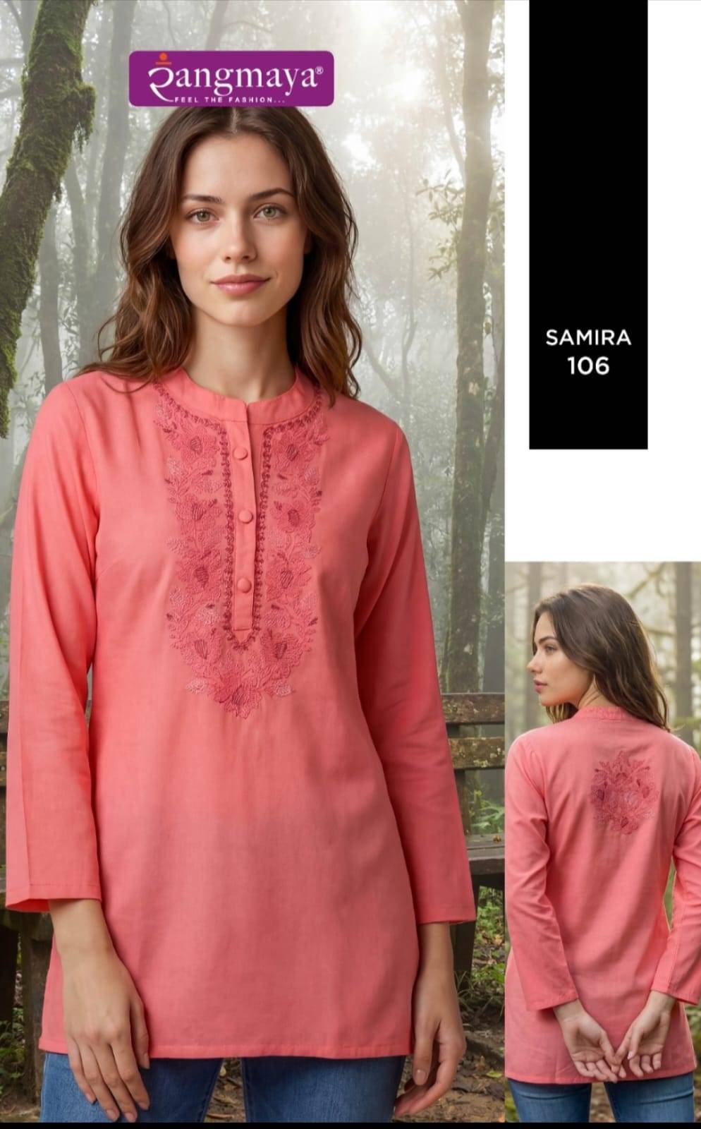 Samira By Fashid 101 To 106 Series Designer Ethnic Wear Collection Rayon Tops At Wholesale Price
